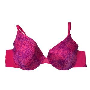 Maidenform pink purple lined bra 36C